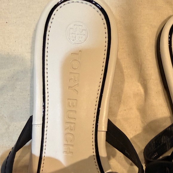 Tory Burch Black and Cream Miller Sandal - Picture 3 of 6